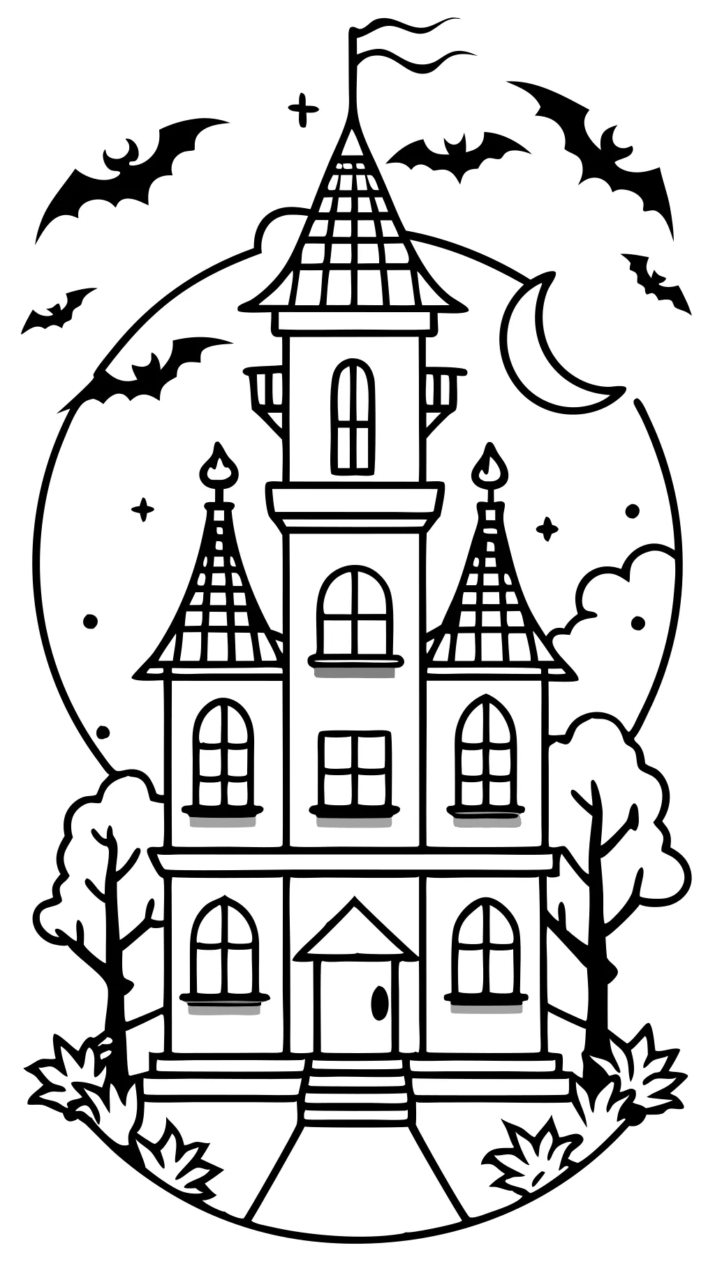 haunted mansion coloring pages